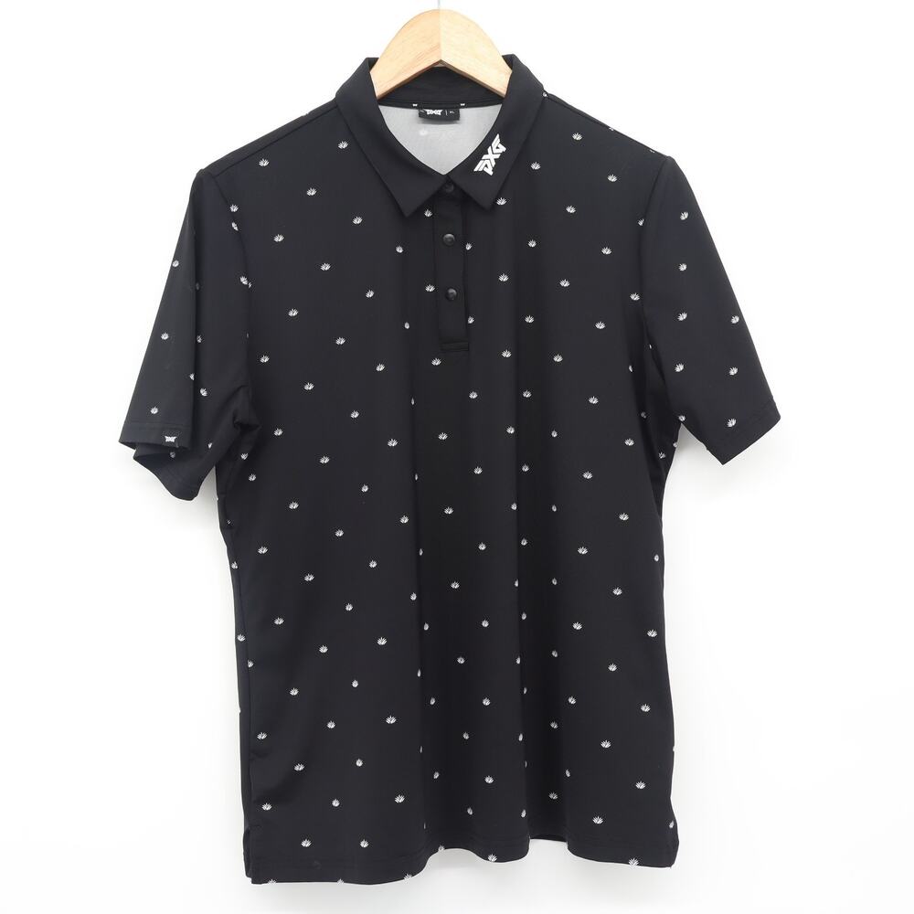 PXG Parsons Xtreme Golf Women's Polo Shirt Black Succulent Print Sz XL